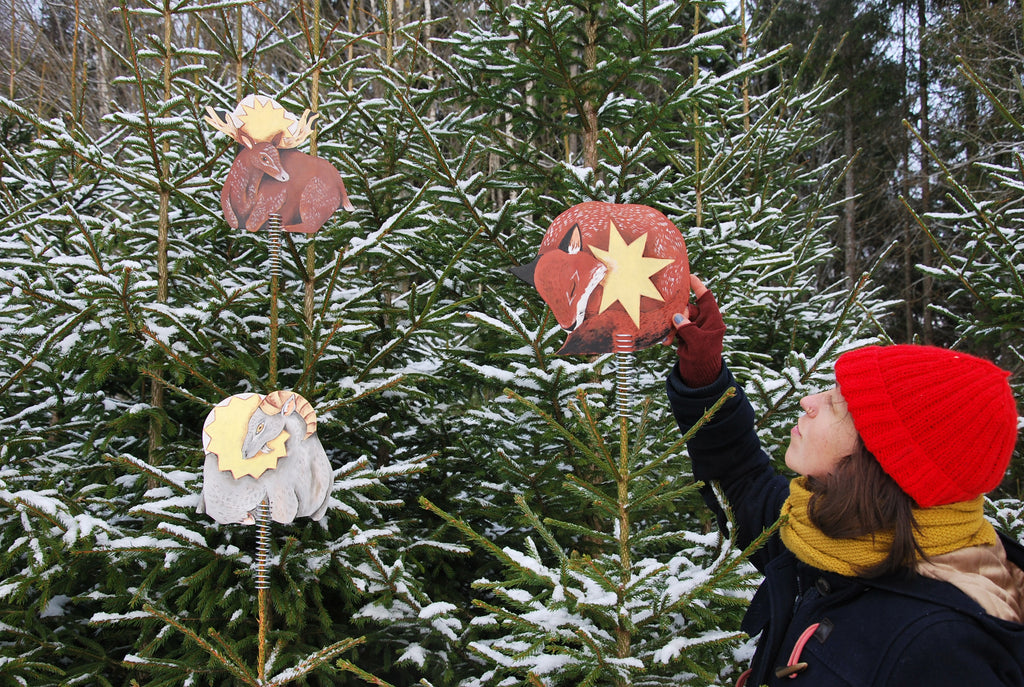 Pre-Order: Fox Christmas tree topper